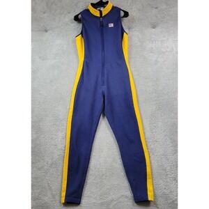 Vintage Obermeyer UltraGear Polartec One-Piece Ski Suit Adult Medium Blue Yellow